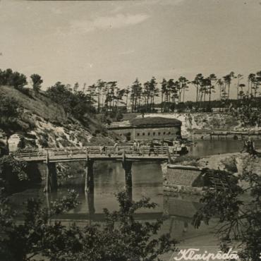 Vienišas Nerijos fortas, laukiantis muziejaus: tiltas į fortą, 1958 m. liepos 20 d. Lietuvos jūrų muziejus